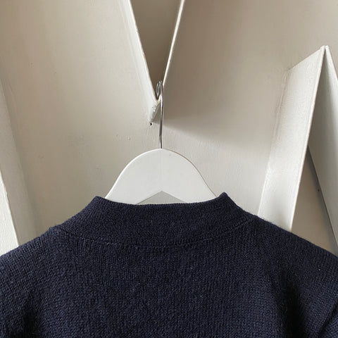 WWII Navy Wool Deck Sweater - Medium