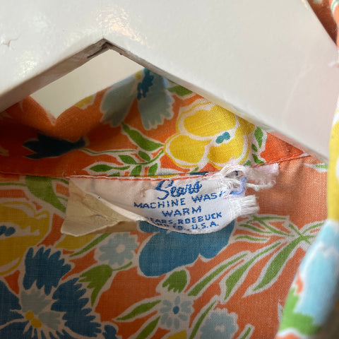 70’s Floral Button Down Shirt - Small