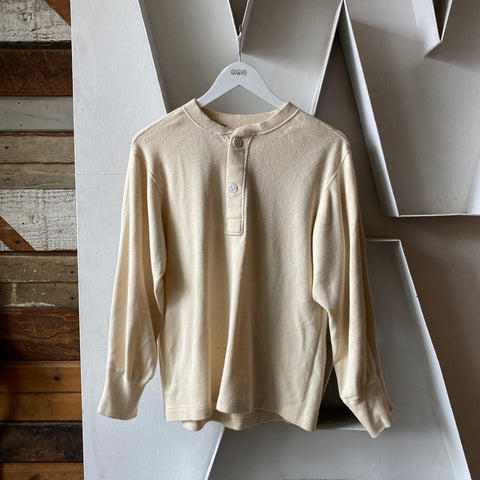 50's Wool Military Henley - Large