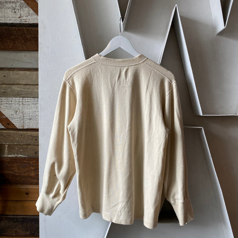 50's Wool Military Henley - Large