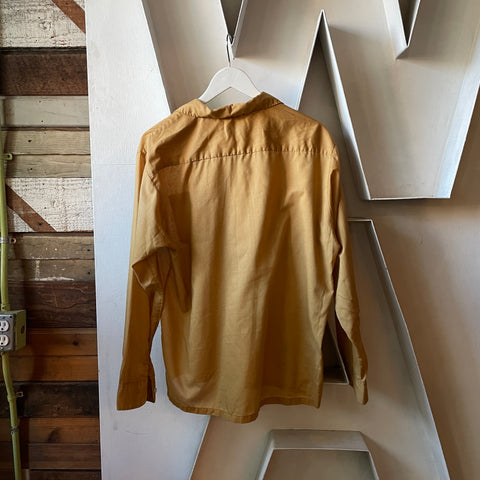 60’s Towncraft Mustard Loop Collar Shirt - Large