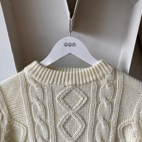 70's Cable Knit Sweater - Medium