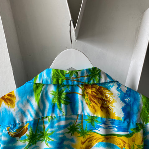 70’s Patterned Aloha Shirt - Large