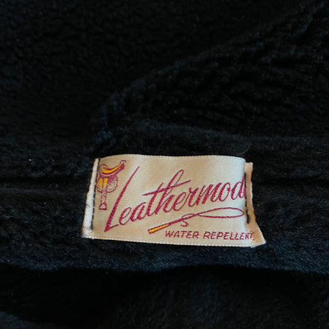 60’s Leather Hooded Jacket - Small