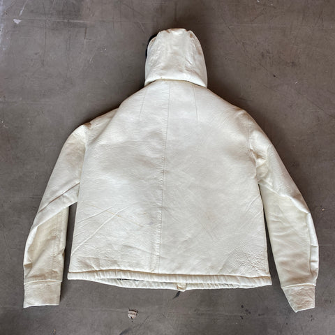 60’s Leather Hooded Jacket - Small