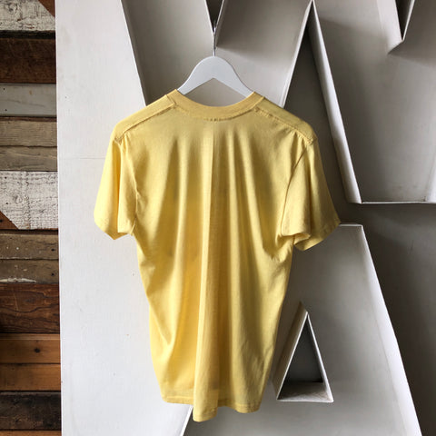 80's Yellow Pocket Tee - Medium