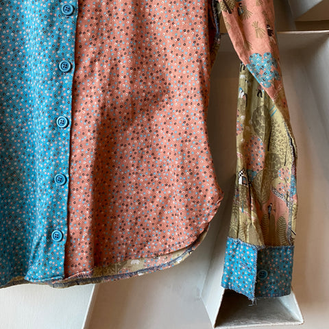 70's Crazy Patchwork Shirt - Small