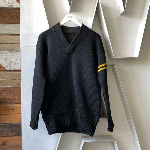 50’s Shawl Collar Wool Sweater - Large
