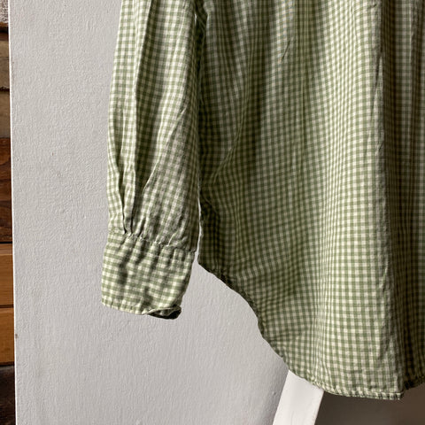 60’s Gingham Check Pullover Oxford Shirt - Medium