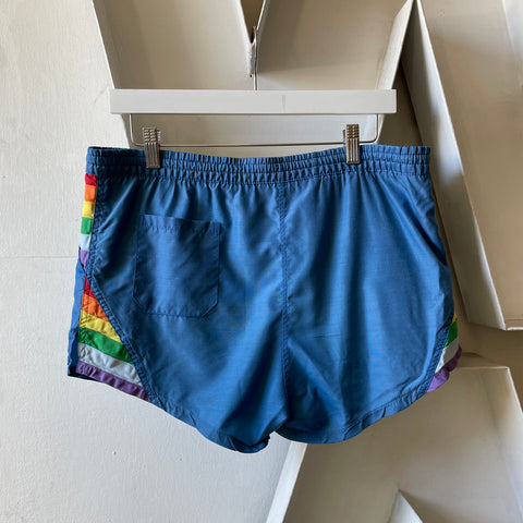 70’s Rainbow Striped Trunks - 35” x 2”