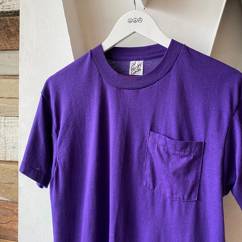 90’s Purple Pocket Tee - Large