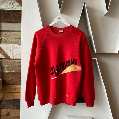80's Ski A Volcano Sweat - Large