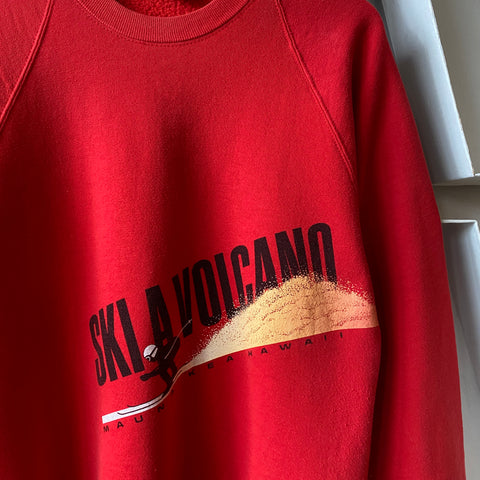 80's Ski A Volcano Sweat - Large