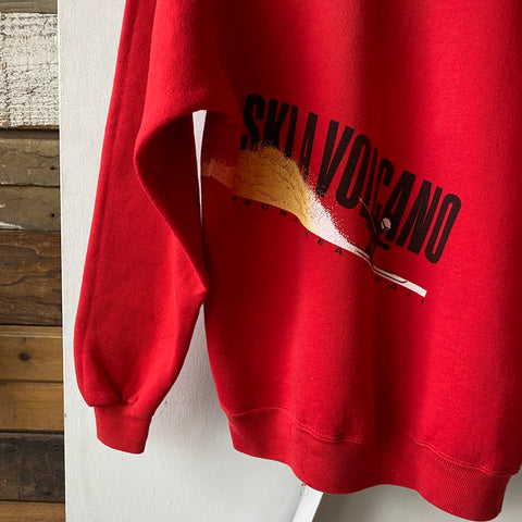 80's Ski A Volcano Sweat - Large