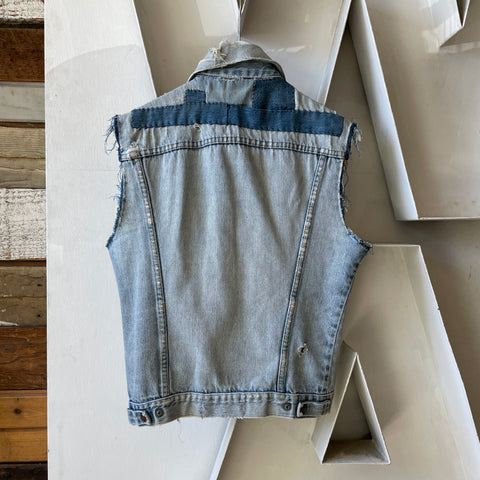 70’s Patchwork Denim Vest - Medium