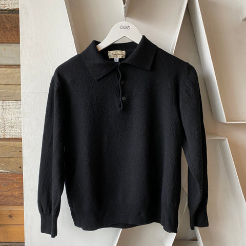 80's Collared Wool Sweat - Small