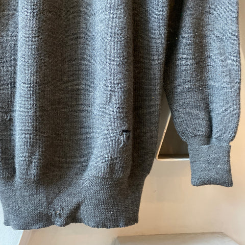 50's Wool Henley Sweater - XL