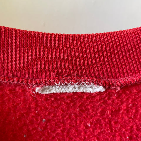70’s Faded Red Crewneck Sweatshirt - Small
