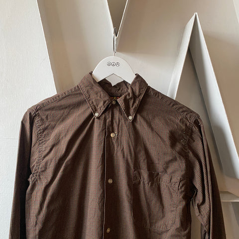 60’s Checkered Cotton Button-Up - Small