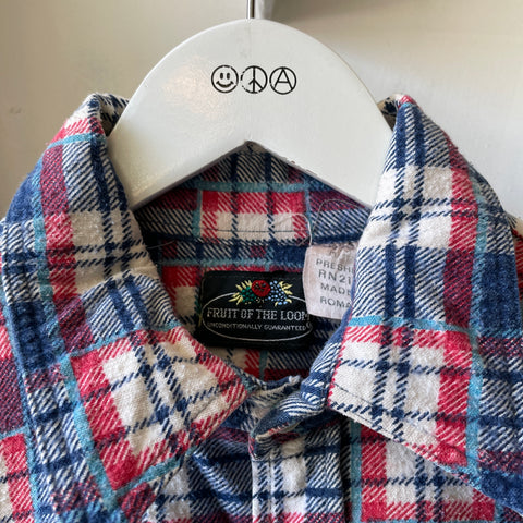 80’s FOTL Faded Flannel Button Up - Large