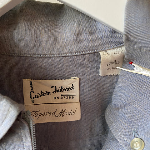 60’s Rayon Zip Shirt - Medium