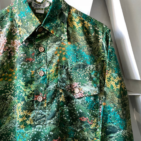 70’s Floral Patterned Shirt - Large