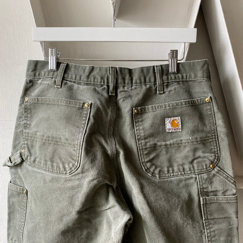 Green Carhartt Dungarees - 33” x 30”