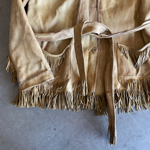 50's Buckskin Fringe Jacket - Small