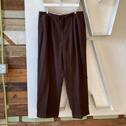 50’s Pleated Checked Trousers - 34” x 29”