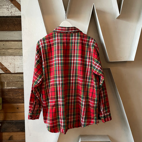 60’s All Cotton Plaid Flannel - Large