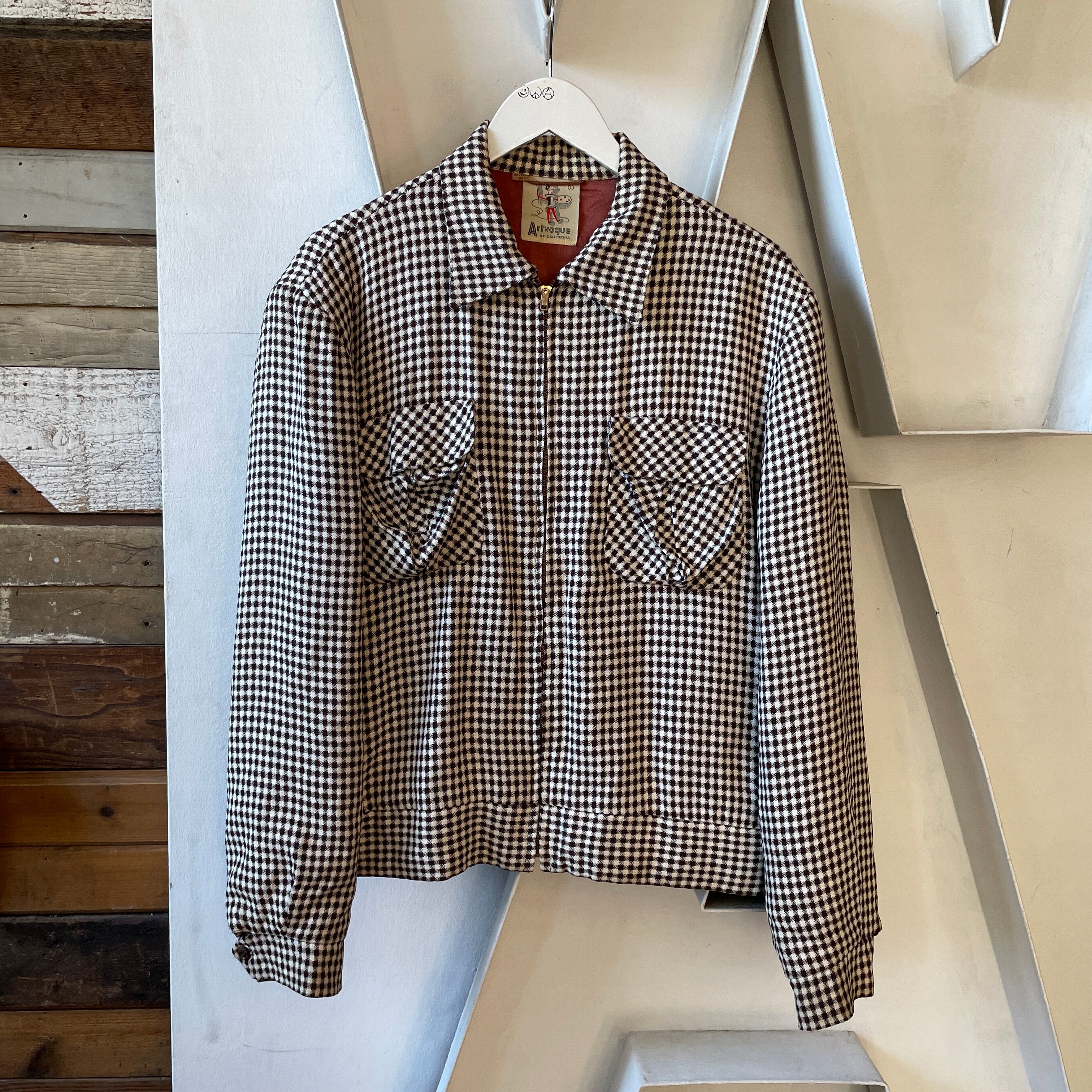 50's Houndstooth Gabardine Ricky Jacket - Large – Kissing Booth