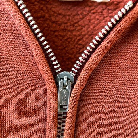 70’s Red Zip-Up Hoodie - Medium