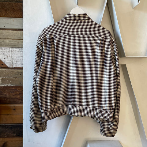 50’s Houndstooth Gabardine Ricky Jacket - Large