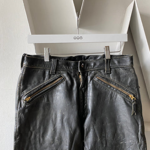60's Leather Pants - 31” x 32”
