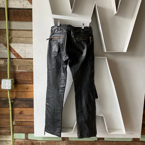 60's Leather Pants - 31” x 32”