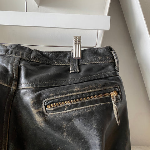 60's Leather Pants - 31” x 32”