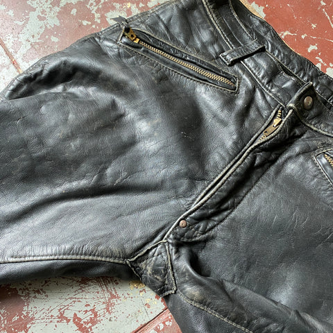60's Leather Pants - 31” x 32”
