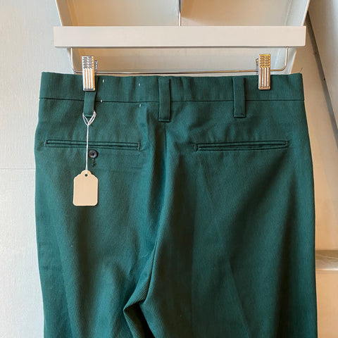 70's Green Flared Pants - 28" x 34"
