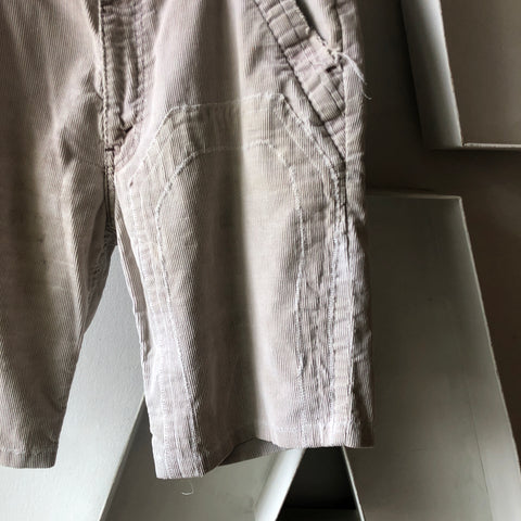 70's Repaired Levis Corduroy Cut-offs - 32” x 9.5”