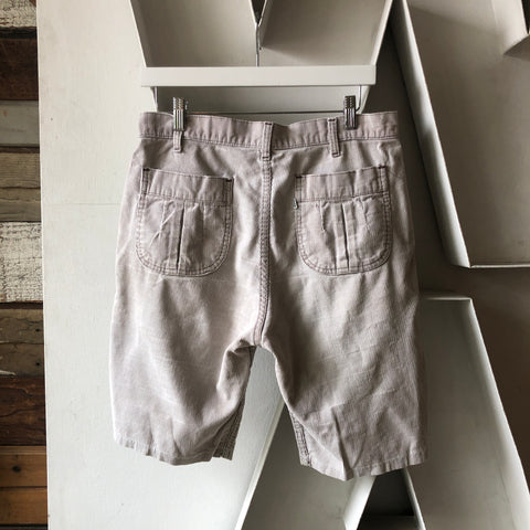 70's Repaired Levis Corduroy Cut-offs - 32” x 9.5”