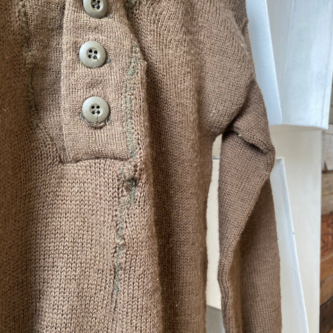 70's Mil-Spec Henley Sweater - Medium