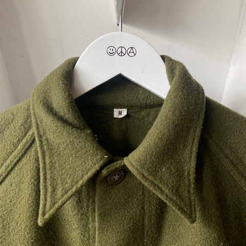60's Boxy Wool Military Shirt - Small