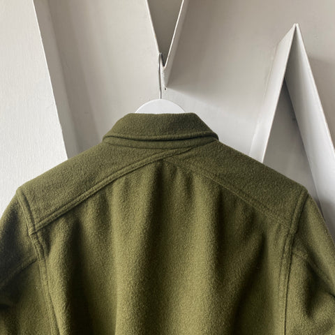60's Boxy Wool Military Shirt - Small