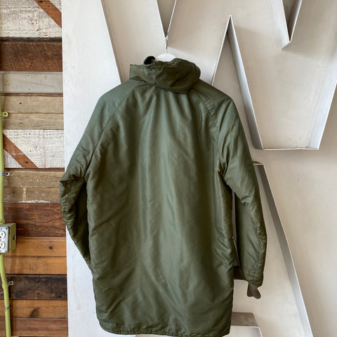 60's Green Liner Jacket Hooded - Large