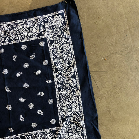 USA Made Navy Blue Bandana - 21 x 19