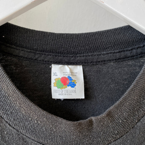 80's Black Pocket Tee - XL