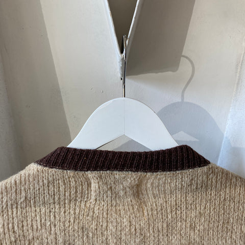 60's Campus Mohair Cardigan - Large