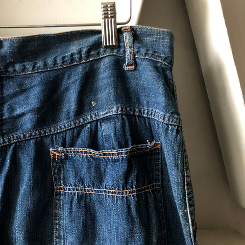 40’s Side Zip Denim Trousers - 32 x 26