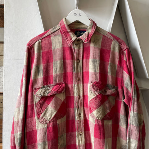 60’s Scofield Thrashed Plaid Shirt - Medium
