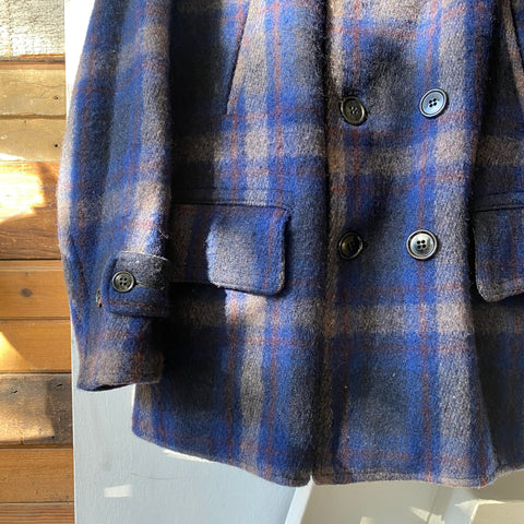 60's Wool Peacoat - Large
